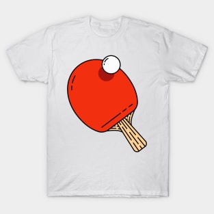 Ping Pong Paddle - Red Version - Not Text Pingpong Table Tennis Whiff Whaff T-Shirt